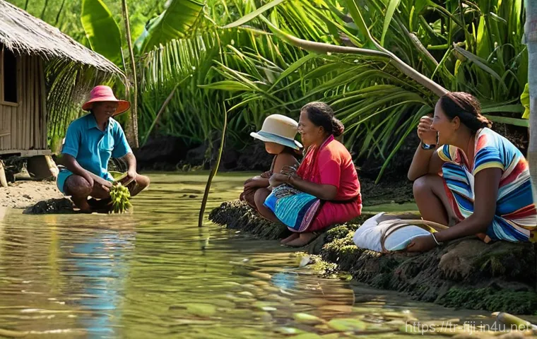 피지 국립공원 탐방 - **Prompt:** A breathtaking panoramic view of the Sigatoka Sand Dunes National Park in Fiji at sunset...